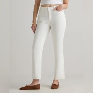 Women's White Straight-Leg Pants